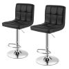 Black Adjustable Height Bar Stools