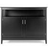 Dining Buffet Sideboard Cabinet with Open Storage Shelf