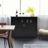 Dining Buffet Sideboard Cabinet with Open Storage Shelf