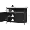 Dining Buffet Sideboard Cabinet with Open Storage Shelf