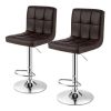 Set of 2 Modern Adjustable Height Barstools