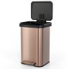 Copper Gold Stainless Steel Step Trash Can