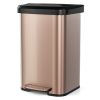 Copper Gold Stainless Steel Step Trash Can