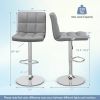 Grey Adjustable Height Barstools