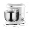 Silver Stainless Steel Electric Mixer 6QT