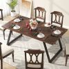 63-inch Rectangle Dining Table Brown