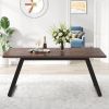 63-inch Rectangle Dining Table Brown