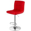 Red Adjustable Height Barstools