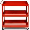 Red Steel Frame Kitchen Serving Utility Cart