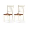 White Mission Style Armless Dining Chair