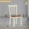 White Mission Style Armless Dining Chair