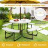 Outdoor Metal  Picnic Table Bench Set