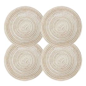 Round Braided Woven Placemats  Mats