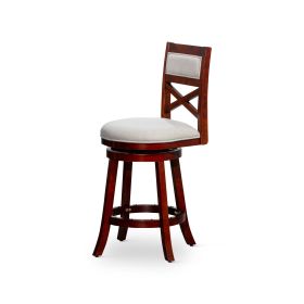 30" Bar Height X-Back Swivel Stool,