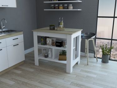 Rockaway 3-Shelf Kitchen Island