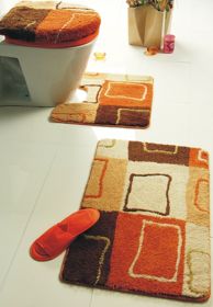 [Grid] Modern Bath Rug Sets (Set of 4)