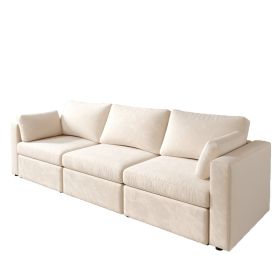 Modern Velvet Modular Sectional Sofa, Convertible Sofa Set with Pillows, Oversized Sectional Couches for Living Room, Loft, Apartment