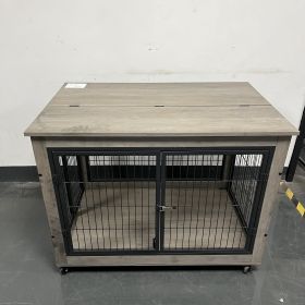 Furniture Style Dog Crate Side Table on Wheels