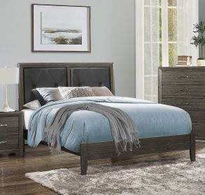 Contemporary Design Dark Gray Finish Full Bed