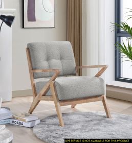 Modern Gray Tufted Back Accent Chair 1pc