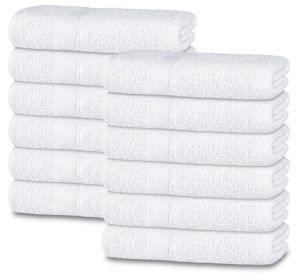 12 Pack Cotton Face Towels 100% Ring Spun Cotton