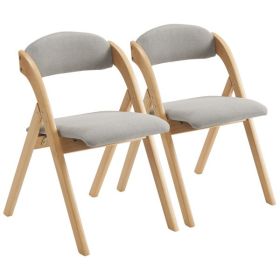 2 Pack Wooden Folding Chairs