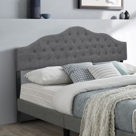 Upholstered Headboard, Adjustable Headboards for King Size Bed, Modern Breathable Fabric with buttons, Adjustable Height from 55.9" to 63.78"