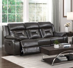 Modern Design Reclining Sofa Dark Gray