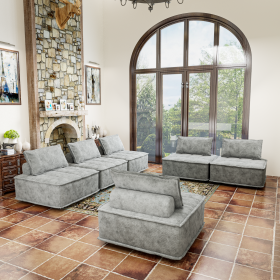 6-Piece Modular Sectional Sofa,