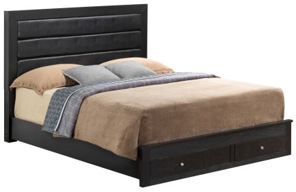 Glory Furniture Burlington G2450C-QSB Queen Storage Bed , Black