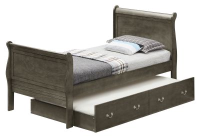 Glory Furniture Louis Phillipe G3105G-TTB Twin Storage Bed , Gray