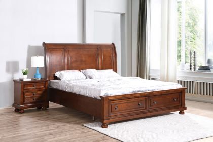 Glory Furniture Meade G8900A-KB King Bed ( 4 Boxes) , Cherry