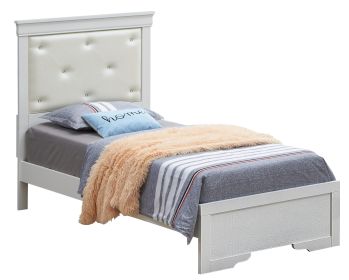 Glory Furniture Lorana G6590B-TB2 Twin Bed , Silver Champagne