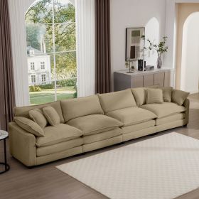 Corduroy Sofa , Modern Upholstered 4 Seater Corduroy Fabric Sofa , Office Living Room Apartment Comfortable Sofa