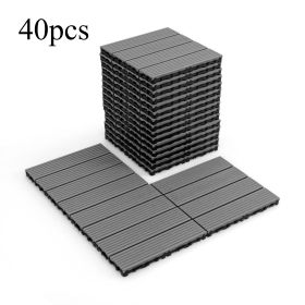 Interlocking deck tiles, 40 pieces of courtyard tiles, waterproof plastic, outdoor flooring covering all weather conditions, suitable for walkways