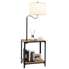 Rotatable Floor Lamp with End Table