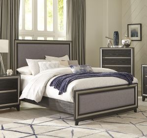 Ebony Finish Modern Queen Bed