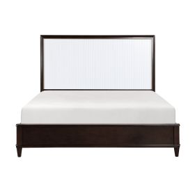 White and Cherry Finish Queen Bed