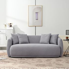 U_Style Upholstered Sofa,Modern Arm Chair for Living Room and Bedroom,with 4 Pillows