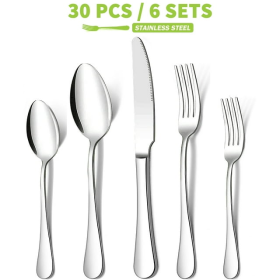 30 Pieces Silverware Set,