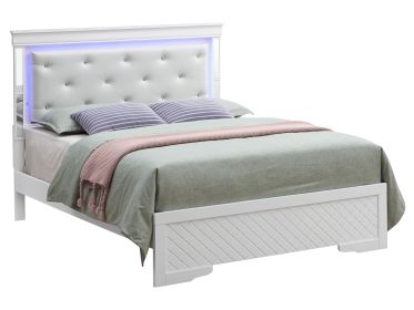 Glory Furniture  Full Bed , Silver Champagne,