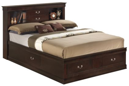 King Storage Bed , Cappuccino