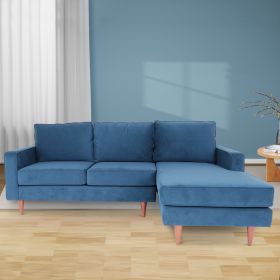 Navy Blue L Shaped Sofas for Living Room,