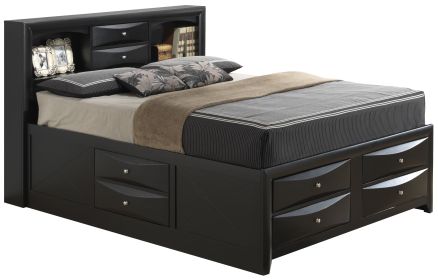 Glory Furniture King Storage Bed , Black