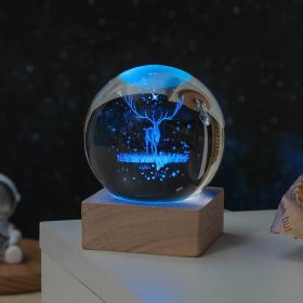 Cosmos Series Crystal Ball Night Lights (Items: 8cm Accompanied By A Deer)