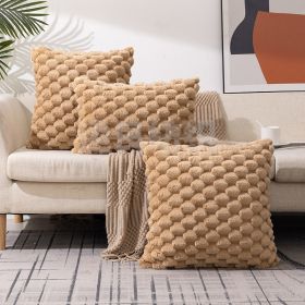 Decorative Pillow Case Cushion Cover (Color: Brown, size: 45X45CM)