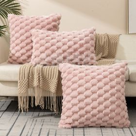 Decorative Pillow Case Cushion Cover (Color: PINK, size: 50X50CM)