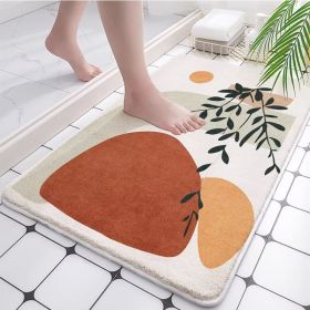 Absorbent Bathroom Bath Mat (Specification: 60x90cm, Color: coral fleece A)