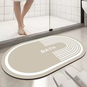 Absorbent Bathroom Bath Mat (Specification: 60x90cm, Color: diatom mud D)