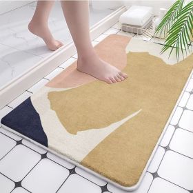 Absorbent Bathroom Bath Mat (Specification: 60x90cm, Color: coral fleece G)